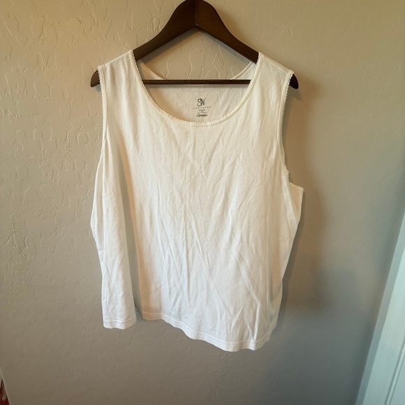 Studio Works Tank‎ Top Size Womens 1X Lace trim Basics - Picture 8 of 8